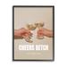 Stupell Industries bb-604-Framed Cheers Betch Wine Glasses Floater Frame Print on Canvas Canvas | 21 H x 17 W x 1.7 D in | Wayfair bb-604_ffb_16x20