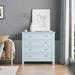 Red Barrel Studio® DRAWER DRESSER CABINET, BAR CABINET, storge cabinet, lockers, retro shell-shaped handle in Blue/Brown/Gray | Wayfair