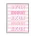 Stupell Industries Howdy & White Stripes by Martina Pavlova Floater Frame Print on Canvas in Pink | 21 H x 17 W x 1.7 D in | Wayfair