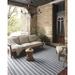 Gray 18 x 18 x 0.25 in Indoor/Outdoor Area Rug - Indoor/Outdoor Charlie Dove/Charcoal Area Rug Polyester Magnolia Home by Joanna Gaines x Loloi | Wayfair