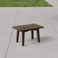 Millwood Pines Crantor Rectangular 19.6" L x 13.7" W Outdoor Side Table Wood in Brown | 15.6 H x 19.6 W x 13.7 D in | Wayfair