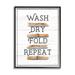 Stupell Industries bb-032-Framed Rustic Laundry Phrases by Elizabeth Tyndall Single Picture Frame Print on Canvas in Black/Brown/White | Wayfair