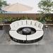 Latitude Run® Kamelia 9 Piece Sectional Seating Group w/ Cushions in Gray | 33.1 H x 23.6 D in | Outdoor Furniture | Wayfair