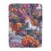 MentionedYou Colorful Flower Enchantment - 1 Piece Premium Sherpa Blanket - Luxurious Art Print Design Polyester | 60 H x 50 W in | Wayfair