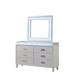 Rosdorf Park 6 Drawer 66.6" W Double Dresser w/ Mirror Wood in Brown/White | 76 H x 62 W x 16.66 D in | Wayfair B4FA50C487A5424B807067C59300288B