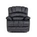 Latitude Run® Recliner Chair w/ Massage & Heat for Living Room Velvet in Gray | 41.75 H x 40 W x 38.5 D in | Wayfair