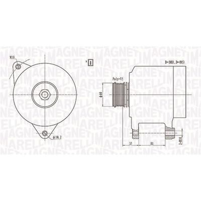 MAGNETI MARELLI Generator 12V 90A für VW 058903018A 058903016B 058903016A 063731139010