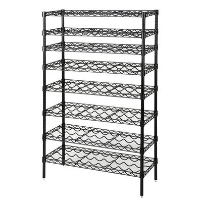Focus FWSK3654BK 54"H Commercial Wine Rack w/ 72 Bottle Capacity, Black Epoxy, 72-Bottle Capacity
