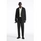 COS Men's Tailored Twill Trousers - Straight - Black - Black