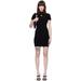 Black Mock Neck Minidress