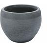 Vaso tondo in fibra di argilla e pietra grigia 38 x 38 x 30 cm Zakros