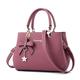 Damen Handtasche Umhängetasche Schulranzen Tasche mit oberem Griff PU-Leder B¨¹ro Täglich Verabredung Schleife Feste Farbe Wein Schwarz Rosa