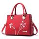 Damen Handtasche Schultertasche Schultertasche Handtasche PU-Leder B¨¹ro Täglich Verabredung Stickerei Feste Farbe Blumenmuster Schwarz Weiß Rote