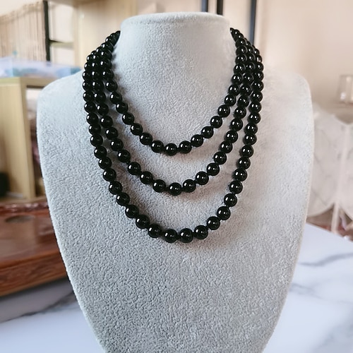 Collana di fili Perle finte Per donna Semplice Romantico Vintage Perline Tonda Collana Per Strada Regalo Giornaliero / collana lunga