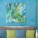 Coastal Sea Turtle Canvas Wall Art Blue/Green , Blue/Green