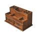 Vintage Drawer Style Organizer Desktop Makeup Organizer Multi-functional Wooden Jewelry Drawer