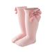 DNDKILG Infant Baby Toddler Child Children Kids1 Bow Cotton Knee High Socks for Girl Infant Baby Toddler Child Children Kids2 Stockings Breathable Socks Hot Pink 6M-7Y