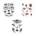 M Stickers Halloween Decorations Ornament Face for Adults Scar The Shoulder 6 Sheets