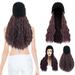 ERTUTUYI Wigs Beanie Hat Knitted Long Wavy Curly Hair Wig Warm Knitted Velvet 28 inch Women S Synthetic Wig Winter