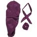 Wide Side Hair Tie Silk Bonnet Ring Elasticity Miss Purple Satin