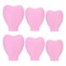 Makeup Brush Dust Cover 6 Pcs Silicone Covers Protective Portable Travel Pink Silica Gel