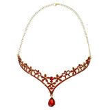 Wedding Bridesmaid Costume Accessories Crystal Forehead Chain Tiara Prom Accessory Red