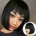 Synthetic Wigs for Women Straight Black Hair Medium Length Hairpiece for Women 13.7 Inch for Daily Party Replacement Black Women Wig