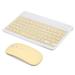 10 inch Portable BT Keyboard Combo 78 Keys Rechargeable 3-gear DPI Adjustable Wide Compatibility Yellow