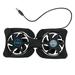 Portable Foldable Laptop Cooler USB Cooler 2 Fans Computer Stand Notebook Cooling Mat (Black)