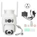 Security Camera WiFi Dual Lens 6MP Night Vision HD 110?240V Motion Detection for Home Outdoor UK Plug