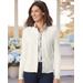 Blair Women's Spindrift™ Soft Cardigan Sweater - Ivory - PS - Petite