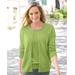 Blair Women's Spindrift™ Soft Cardigan Sweater - Green - PXL - Petite