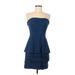 BCBGMAXAZRIA Casual Dress - DropWaist: Blue Dresses - Women's Size 6