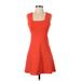 A.L.C. Cocktail Dress - Mini Square Sleeveless: Orange Solid Dresses - Women's Size X-Small