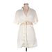 Zara Casual Dress - Mini: Ivory Solid Dresses - Women's Size 2X-Large