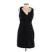 J.Crew Factory Store Cocktail Dress - Sheath: Black Solid Dresses - Women's Size 8