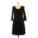 Karen Kane Casual Dress - A-Line Scoop Neck 3/4 sleeves: Black Solid Dresses - New - Women's Size X-Large