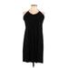Venus Casual Dress - Shift V-Neck Sleeveless: Black Print Dresses - Women's Size Large
