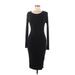 Tart Casual Dress - Sheath Scoop Neck Long sleeves: Black Print Dresses - Women's Size Medium