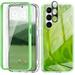 Dteck for Samsung Galaxy S24 Plus Case with Screen Protector+Camera Protector MIL-Grade Drop Protection Stylish Pattern Slim Shockproof Phone Cover for Galaxy S24 Plus / S24+ Green