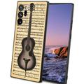 Vintage-music-sheet-notes-4 phone case for Samsung Galaxy Note 20 Ultra 5G for Women Men Gifts Flexible Painting silicone Shockproof - Phone Cover for Samsung Galaxy Note 20 Ultra 5G