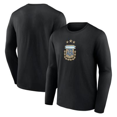 Argentinien Primary Logo Graphic Langarm-T-Shirt – Schwarz – Herren Image