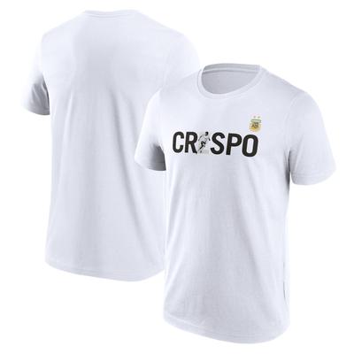 Argentinien Crespo Namens- und Nummern-Grafik-T-Shirt – Weiß – Herren Image