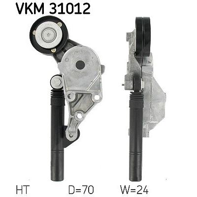 Skf Spannrolle, Keilrippenriemen [Hersteller-Nr. VKM31012] für Audi, Seat, Skoda, VW Image