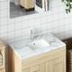 Vier de salle de bain blanc rectangulaire c�ramique - Vidaxl