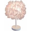 Lablanc - Soie Fleur Rose Lampe De Chevet Lampe De Chevet Abat-Jour Moderne Élégant Plume Table