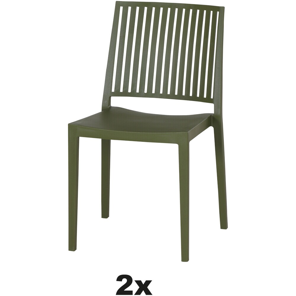 SIENA GARDEN Urban Lights Set 2teilig Lane Stuhl gastrotauglich olive Image