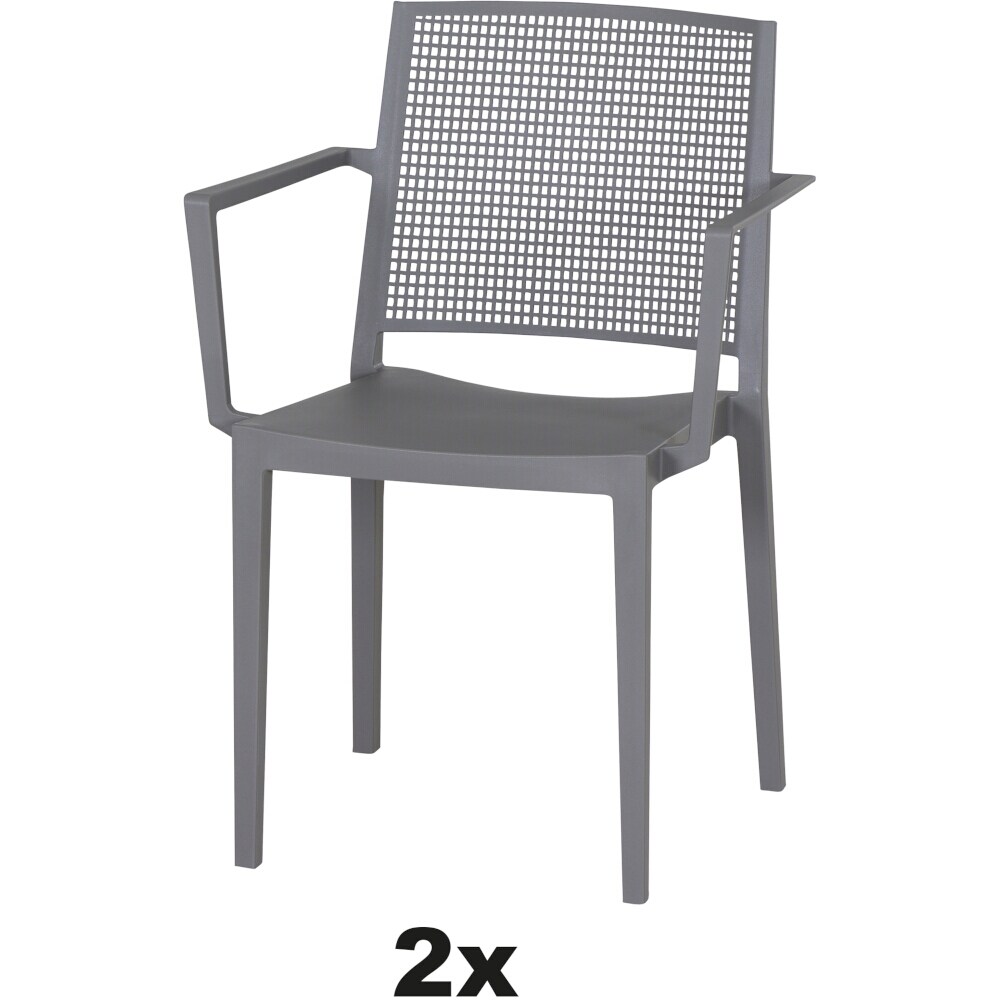 SIENA GARDEN Urban Lights Set 2teilig Square Sessel gastrotauglich grau Image