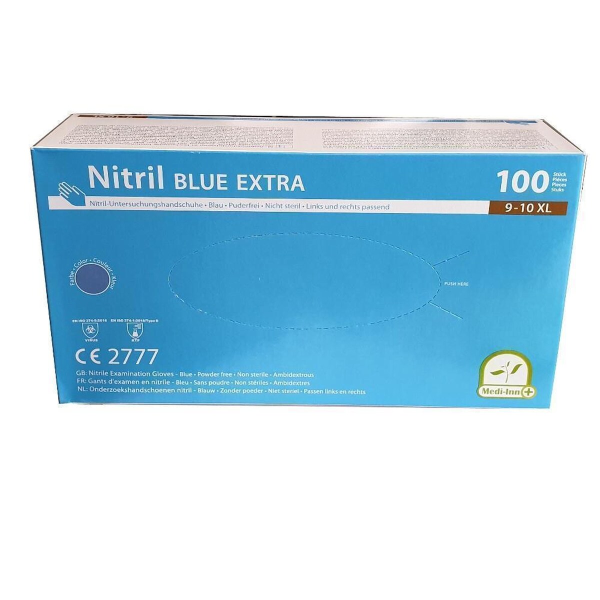 BodyProducts MedNitril i-Inn Blue Extra - blau - puderfrei - Gr. M - 1000 Einmalhandschuhe Image