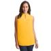 Plus Size Women's Sleeveless Button-Front Blouse by Jessica London in Sunset Yellow (Size 28 W)